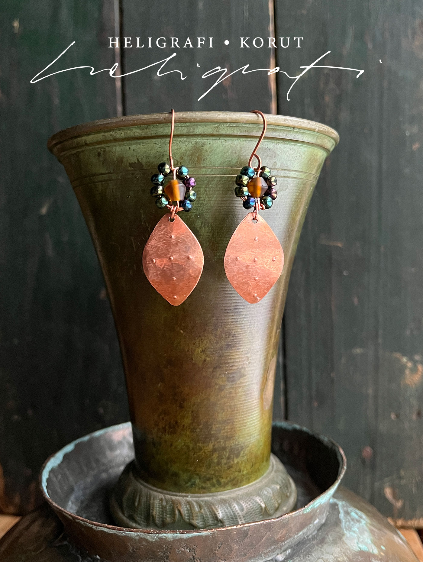 Vasarakukka korvakorut kupari