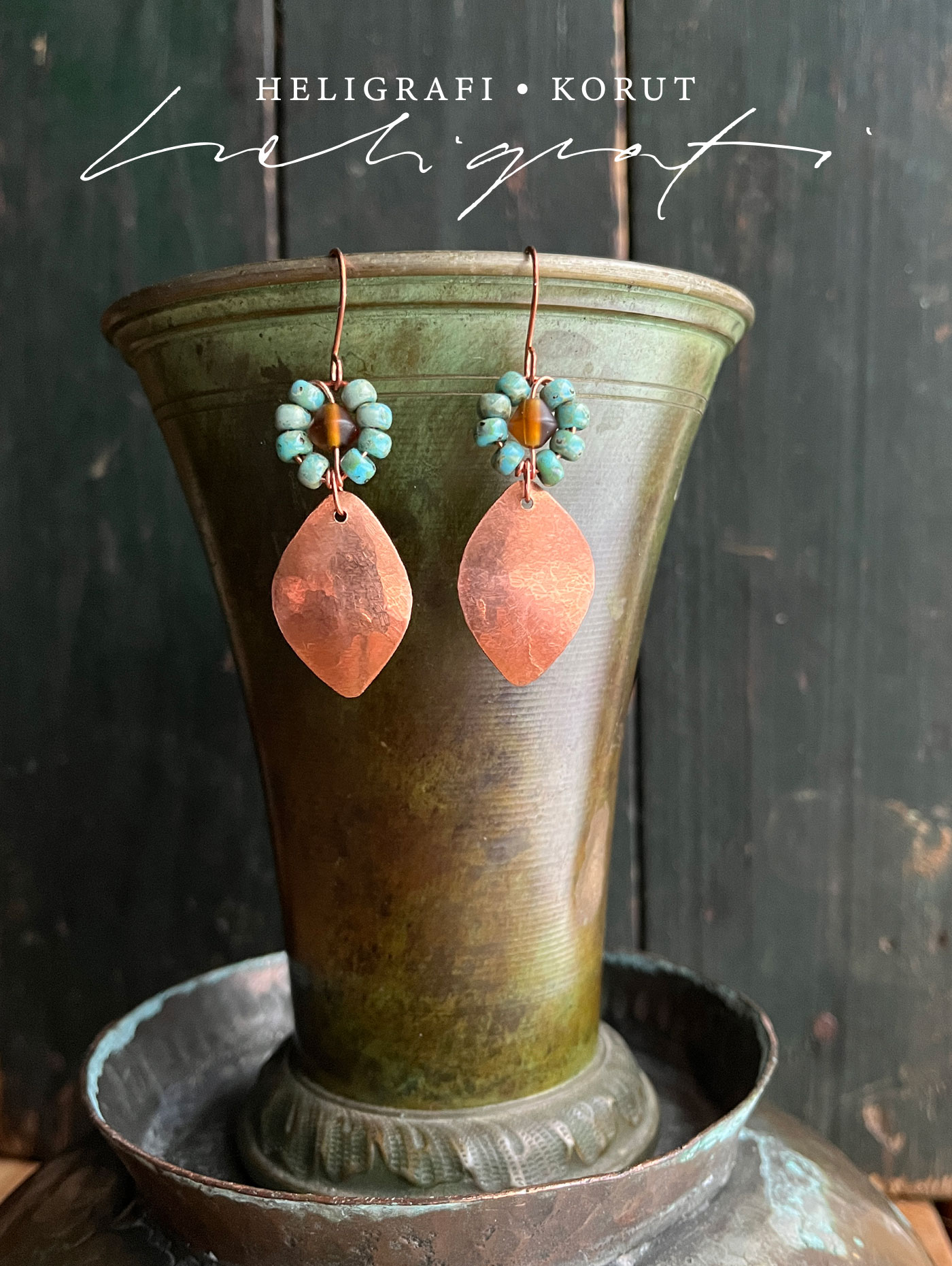 Vasarakukka korvakorut kupari