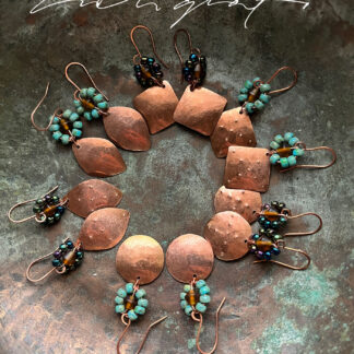 Vasarakukka korvakorut kupari