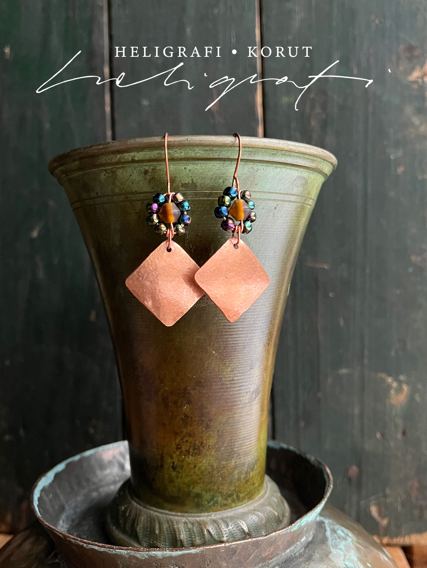 Vasrakukka korvakorut kupari