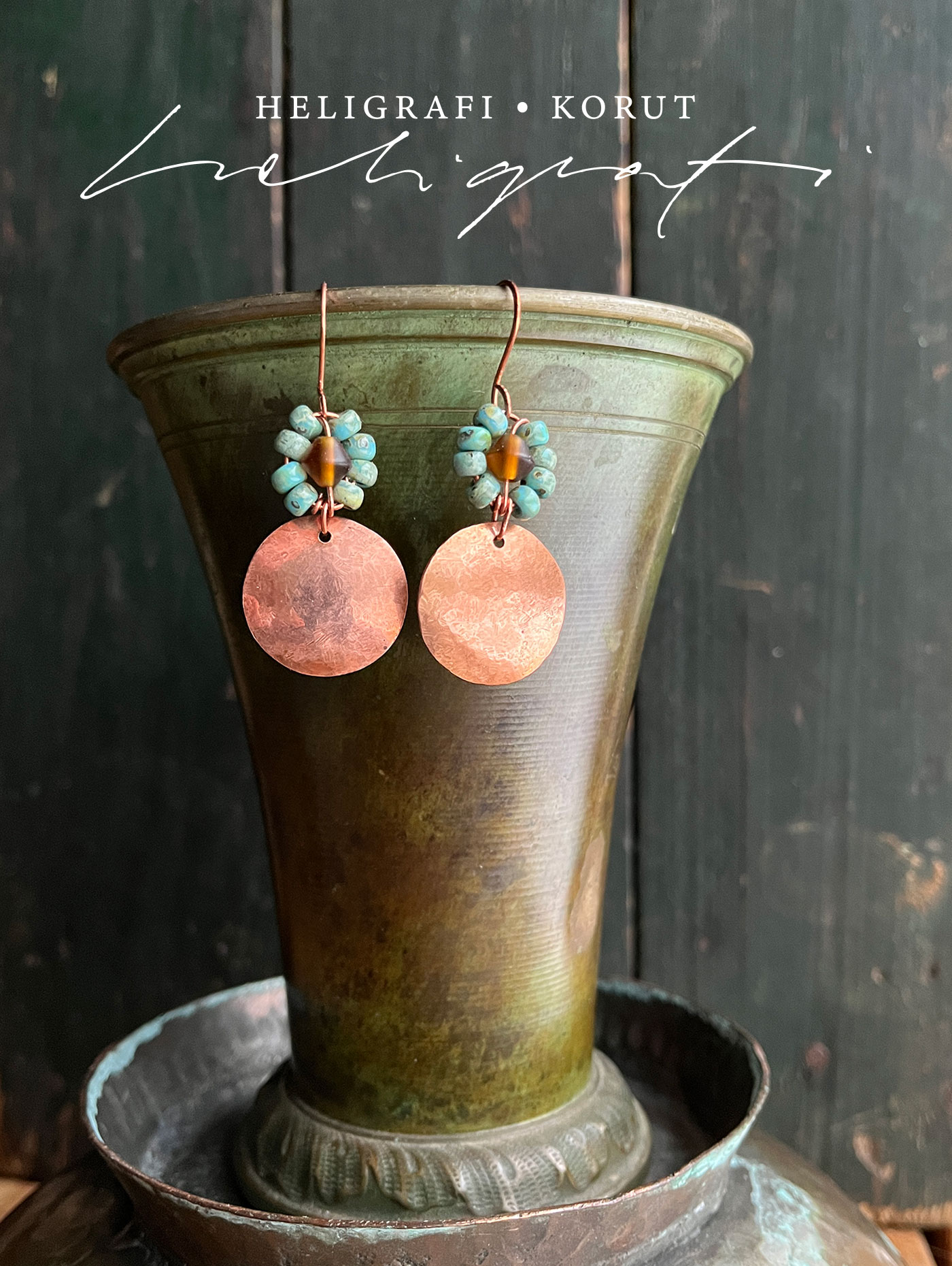 Vasarakukka korvakorut kupari